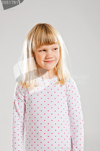 Image of Happy young girl looking