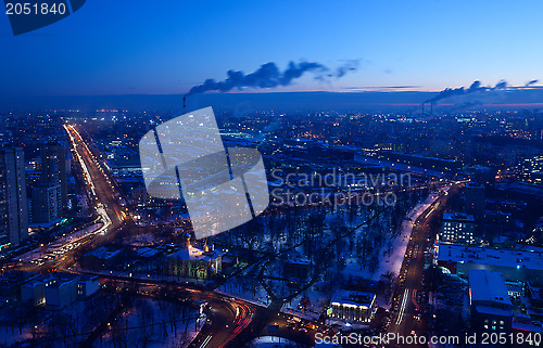 Image of big city with a bird's eye view