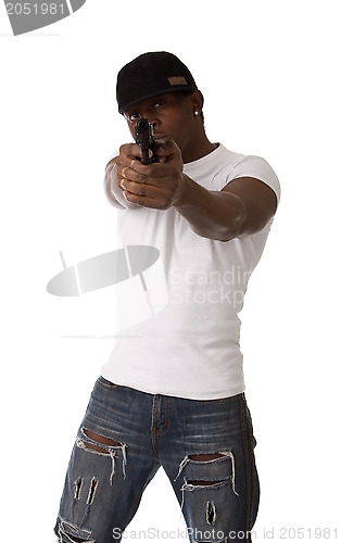 Image of Young thug with a gun