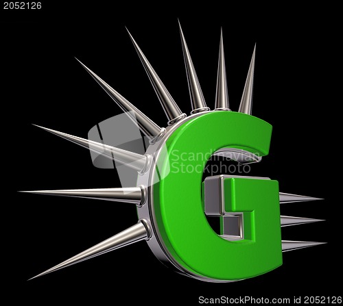 Image of prickles letter g