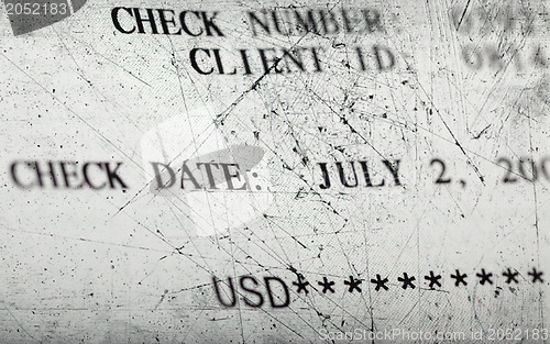 Image of Old check