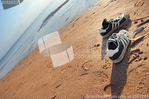 Image of Shoes of beach the traveller