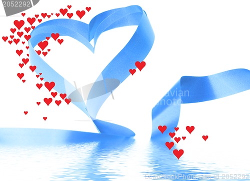 Image of Blue heart red heart
