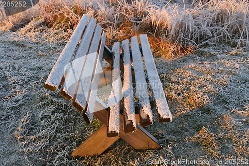 Image of Frozen bench
