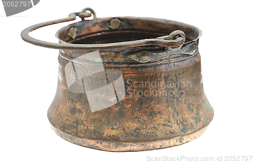 Image of ancient copper cauldron