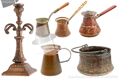 Image of collection of brass objects