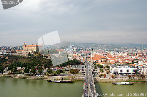 Image of View of Bratislava from the river Danube