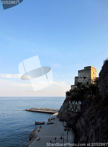 Image of Italian coast with castle