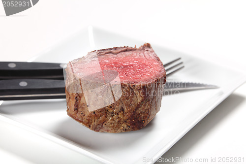 Image of Chateaubriand steak and cutlery