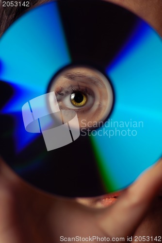 Image of Eye and compact disk