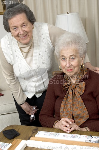 Image of senior woman at the game table