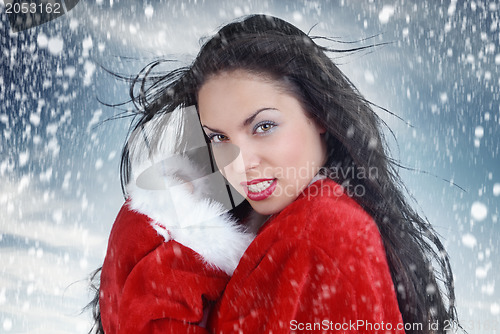 Image of Sexy Santa and snowstorm