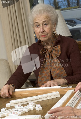 Image of senior woman at the game table