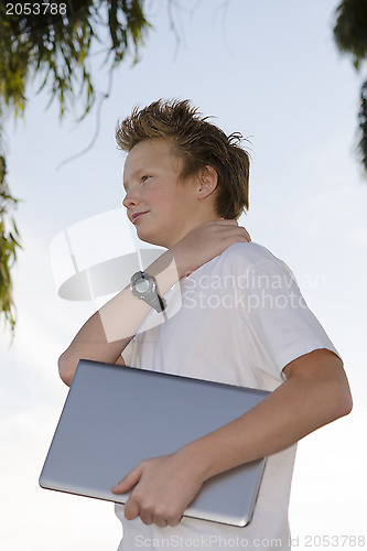 Image of Schoolkid with notebook