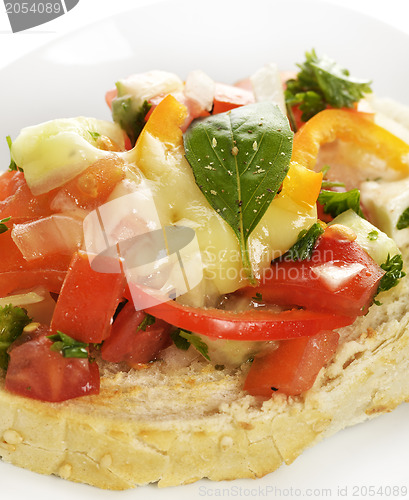 Image of Toast With Vegetables And Cheese