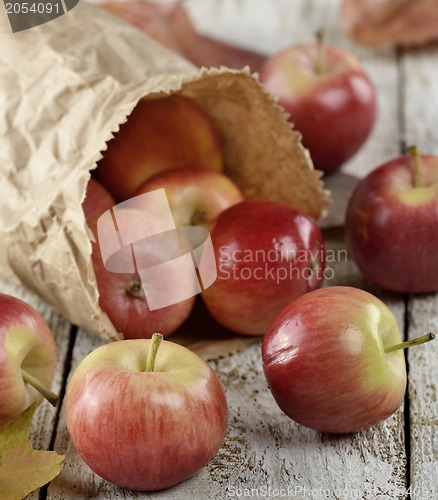 Image of Apples In A Paper Bag