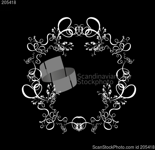 Image of Decorative Abstract Digital Design - Circular Frame Background