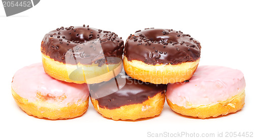 Image of Chocolate Donuts Stacked