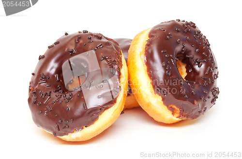 Image of Chocolate Donuts Stacked