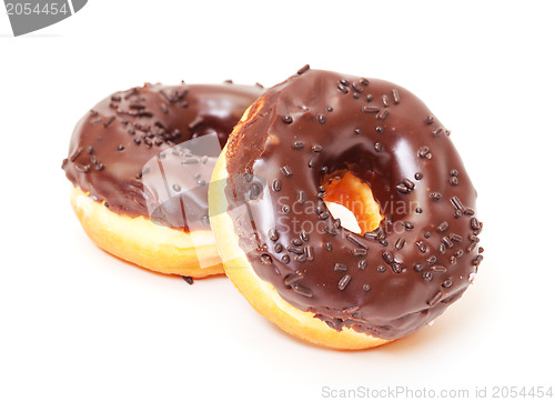 Image of Chocolate Donuts Stacked