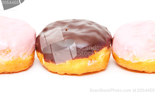 Image of Chocolate and Pink icing Donuts