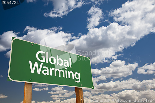 Image of Global Warming Green Road Sign