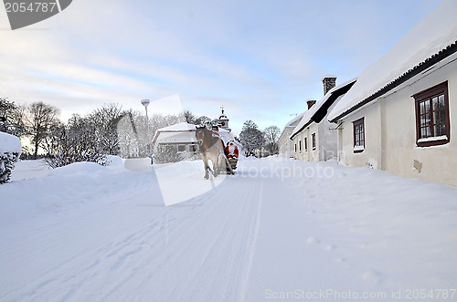Image of Santa Claus on the road