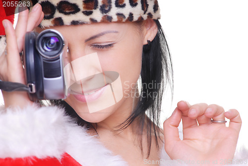 Image of Santa with camcorder