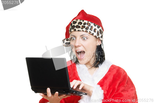Image of Santa and laptop
