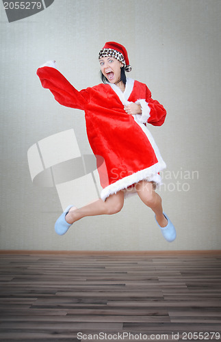 Image of Crazy jumping Santa Claus