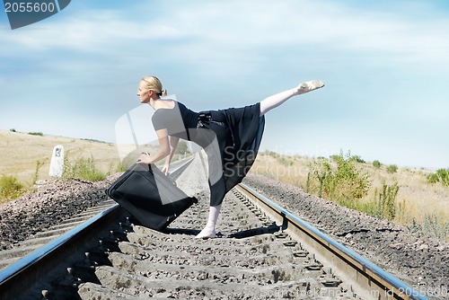 Image of Travelling of ballet dancer