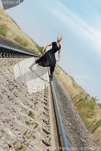 Image of Posing of ballet dancer