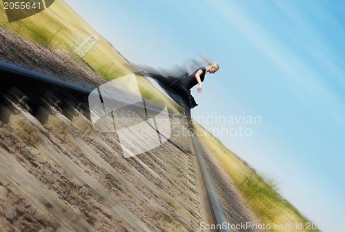 Image of Flying over railway