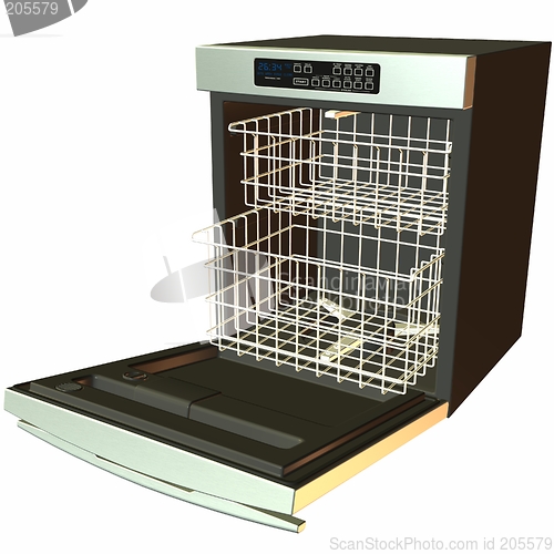 Image of 3D Dishwasher -Open