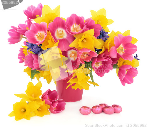 Image of Easter Flowers and Eggs