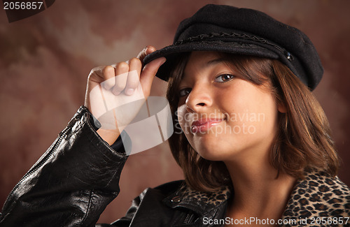 Image of Pretty Hispanic Girl Studio Portrait