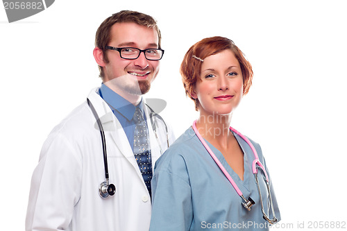 Image of Group of Doctors or Nurses on a White Background