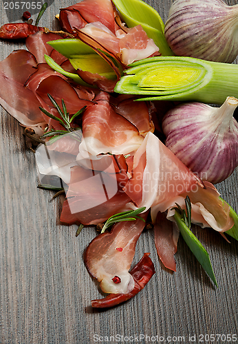 Image of Jamon, Leek and Garlic