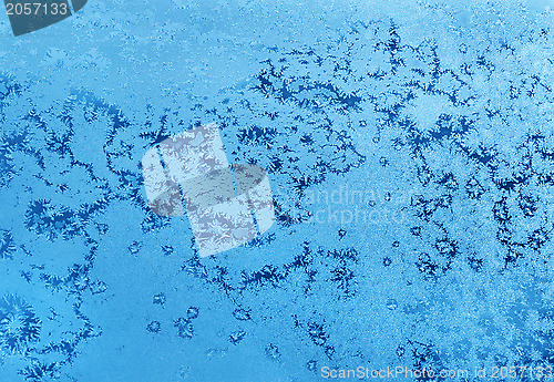 Image of Ice pattern on winter glass