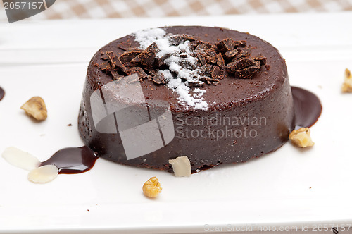 Image of fresh chocolate walnuts cake 