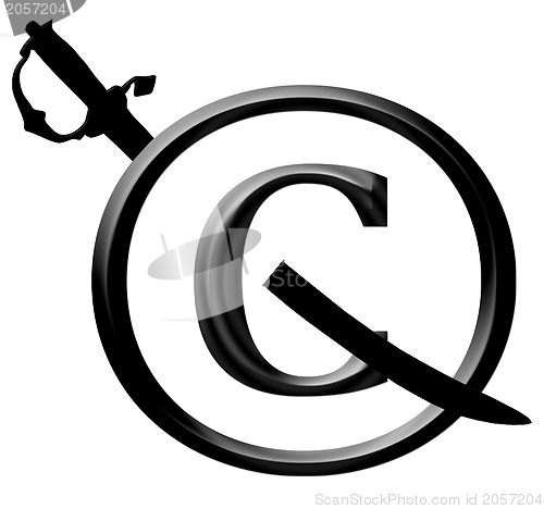 Image of 3D Black Copyright Infringement Notice Icon