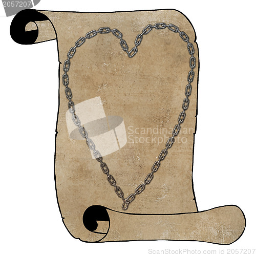 Image of 3D Silver Heart Scroll