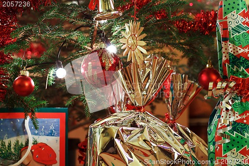 Image of Christmas Tree and Christmas gift boxes 