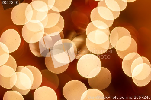 Image of Abstract background. Blurred colorful circles bokeh of christmas lights 