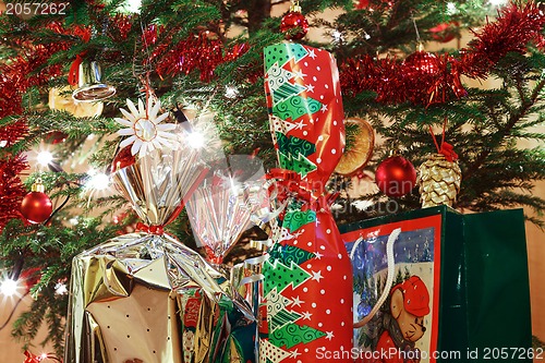 Image of Christmas Tree and Christmas gift boxes 