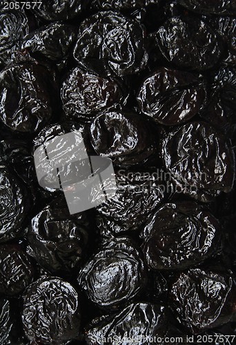 Image of Dry plums or prunes fruit as background