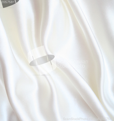 Image of Smooth elegant white silk as background