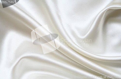 Image of Smooth elegant white silk as background