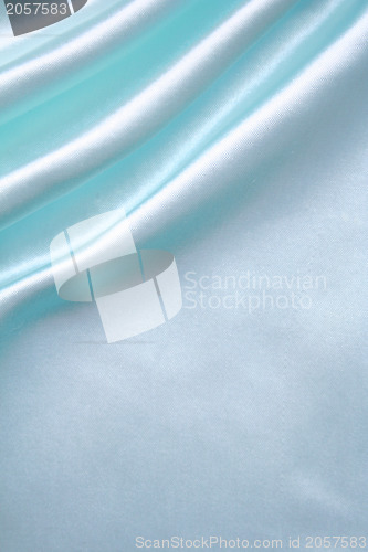 Image of Smooth elegant blue silk 