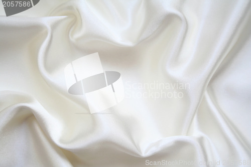 Image of Smooth elegant white silk as background